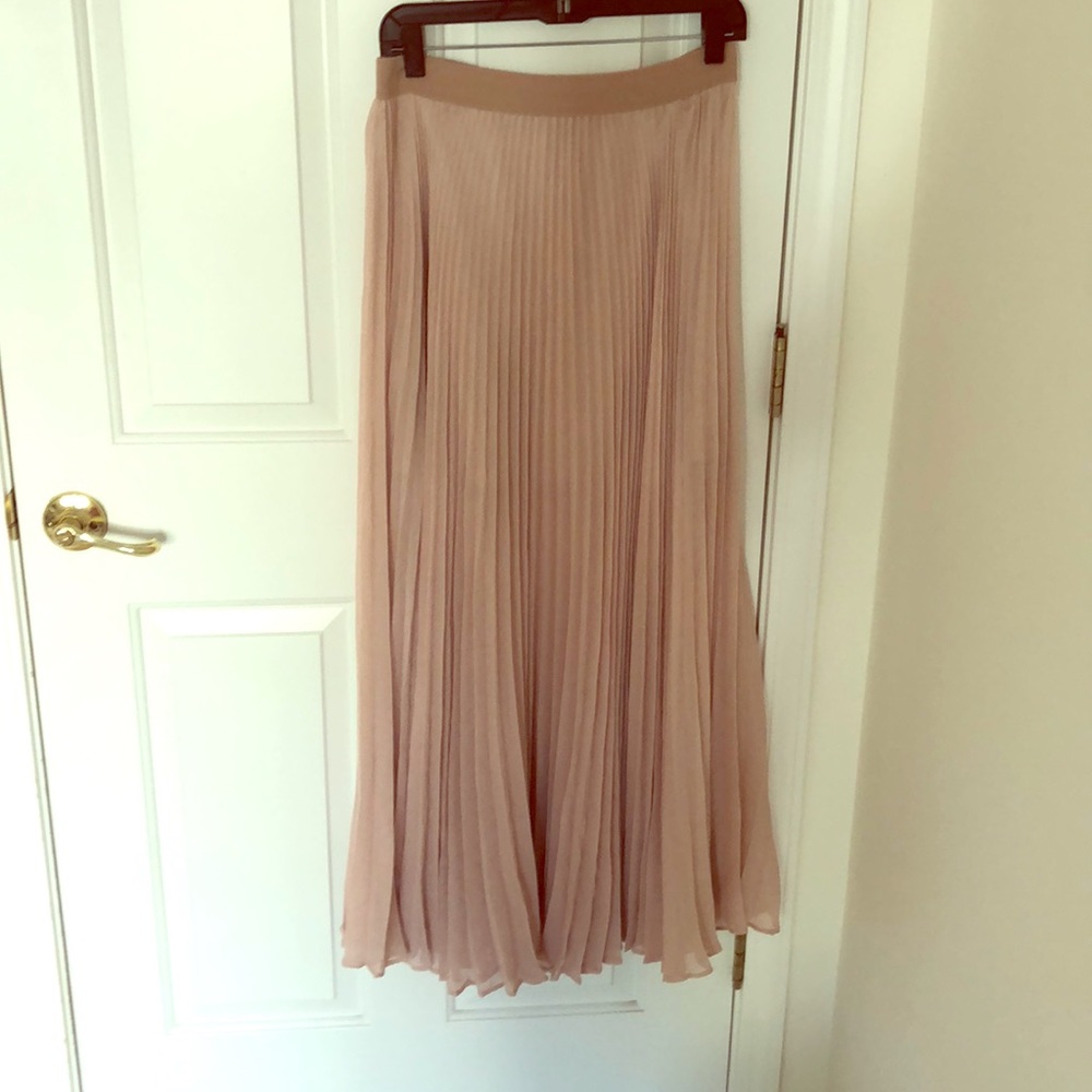 BCBG pleated blush skirt